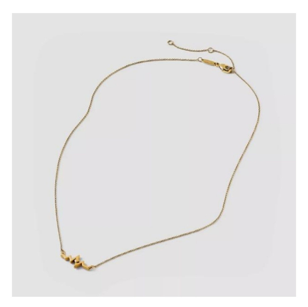 Tiny Tags Gold Heartbeat Necklace